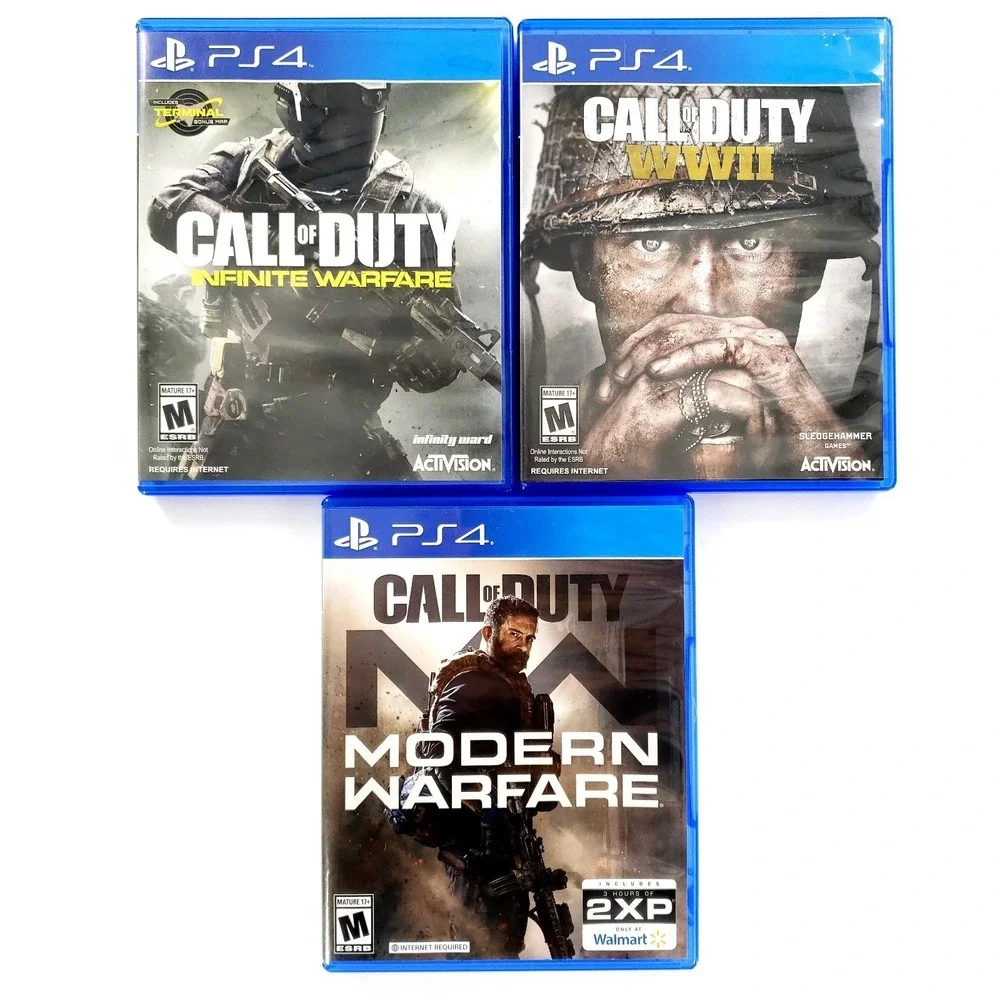 Sony PlayStation 4 Call of Duty Games Lot of 3 Infinite, WWII, Modern Warfare